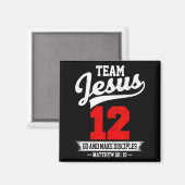 Jesus und Baseballteam Jesus Christlich Matthäus 2 Magnet (Vorderseite/Rückseite)