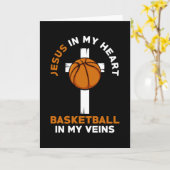 Jesus und Basketball Christliches Sprichwort Karte (Gelbe Blume)