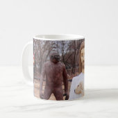 Jesus und Bigfoot Kaffeetasse (Vorderseite Links)