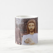 Jesus und Bigfoot Kaffeetasse (Mittel)