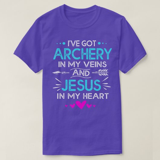 Jesus und Bogenschießen T-Shirt (Design vorne)