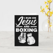 Jesus und Boxen Christliche Berufliche Boxer Sphär Karte (Gelbe Blume)