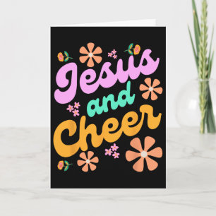 Jesus und Cheer Cheerleading-Trainer Lustig Groovy Karte