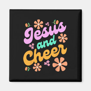 Jesus und Cheer Cheerleading-Trainer Lustig Groovy Magnet
