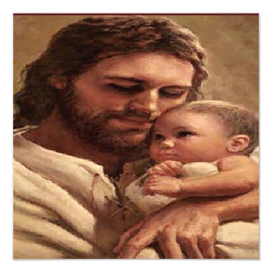 Jesus und das Baby Fotodruck (Vorne)
