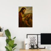 Jesus und das Blinde Man™ LDS Wall Art Poster (Heimbüro)