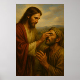 Jesus und das Blinde Man™ LDS Wall Art Poster