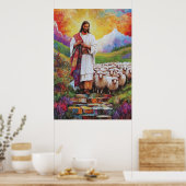 Jesus und das Schafposter Poster (Küche)