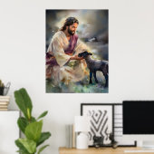 Jesus und das verlorene Schaf Poster (Heimbüro)