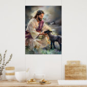 Jesus und das verlorene Schaf Poster (Küche)