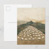 Jesus und das verlorene Schaf Postkarte (Vorne/Hinten)