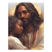 Jesus und der Baby Angel Fotodruck (Vorne)