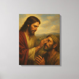 Jesus und der Blinde Mann™ LDS Wall Art Leinwand