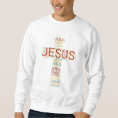 Jesus und der Glaube Kreuz Männer Christlich Spani Sweatshirt (Vorderseite)