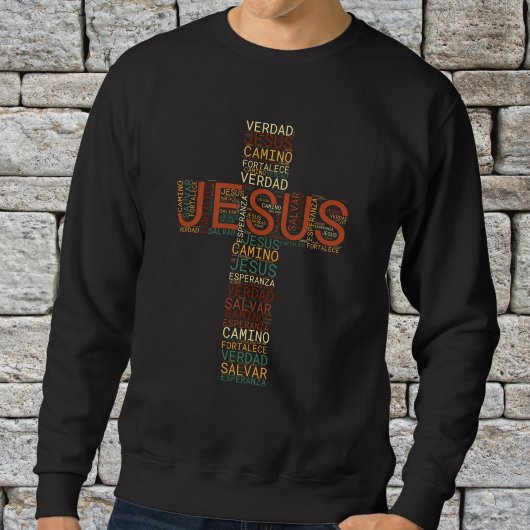 Jesus und der Glaube Kreuz Männer Christlich Spani Sweatshirt