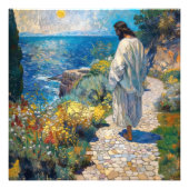 Jesus und der Impressionismus des Meeres Fotodruck (Vorne)