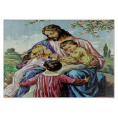 Jesus und der Kinderschnitt Schneidebrett (Vorderseite)