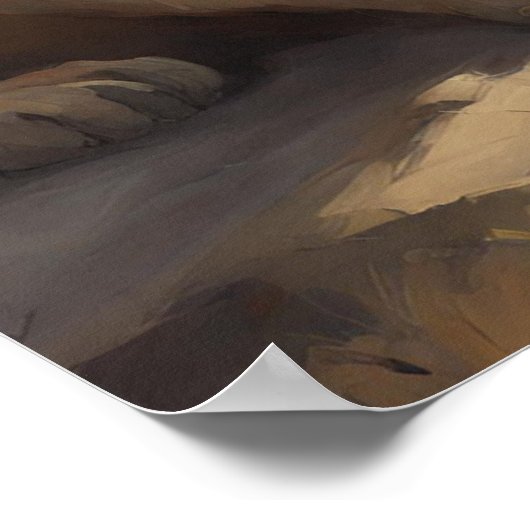 Jesus und der Löwe Poster (Ecke)