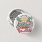 Jesus und der Strand Button (Vorne & Hinten)