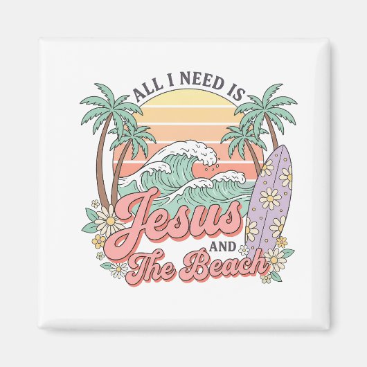 Jesus und der Strandmagnet Magnet (Vorne)