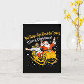 Jesus und der Weihnachtsmann, die Jungs sind wiede Karte (Gelbe Blume)