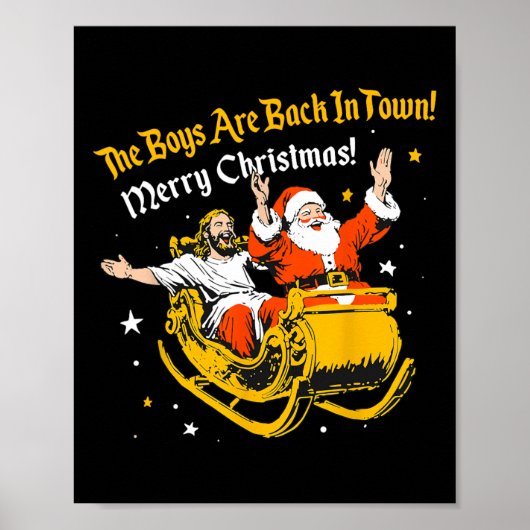 Jesus und der Weihnachtsmann, die Jungs sind wiede Poster (Vorne)
