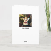 Jesus und der Weihnachtsmann verabscheuen Weihnach Karte (Rückseite)