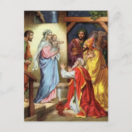 Jesus und die 3 Könige Postkarte (Vorderseite)