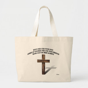 Jesus und die amerikanischen Soldaten mit robustem Jumbo Stoffbeutel