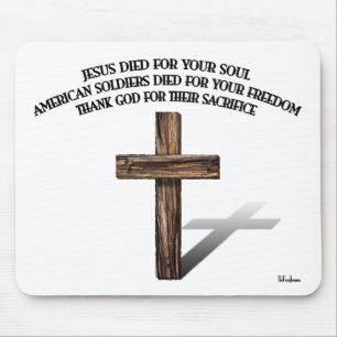 Jesus und die amerikanischen Soldaten mit robustem Mousepad
