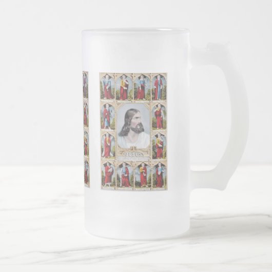 Jesus und die Apostel-Tasse Mattglas Bierglas (Rechts)