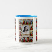 Jesus und die Apostel-Tasse Zweifarbige Tasse (Mittel)