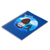 Jesus und die Delphine mit Hintergrund Notizblock (Linke Seite)