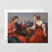 Jesus und die Frau am Brunnen Postkarte (Vorne/Hinten)