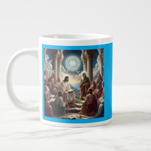 Jesus und die Jünger: Matthew 19:26 Jumbo-Tasse