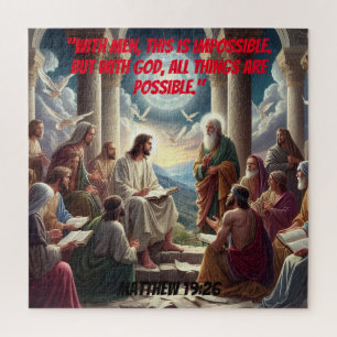 Jesus und die Jünger: Matthew 19:26 Puzzle