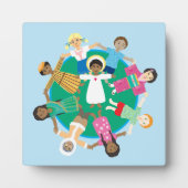 Jesus und die Kinder aller Nationen Fotoplatte (Vorderseite)