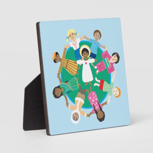 Jesus und die Kinder aller Nationen Fotoplatte (Vorderseite)