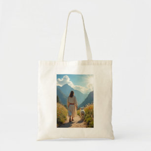 Jesus und die Lamm-Tote-Tasche Christlich Faith- Tragetasche