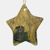 Jesus und die Samariter-Frau am Brunnen Keramik Ornament (Links)