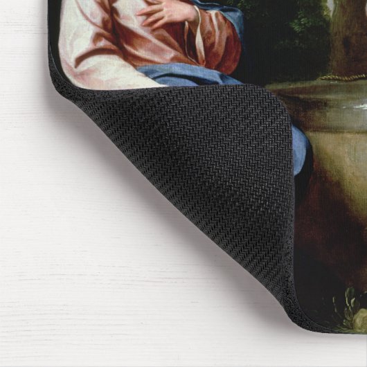 Jesus und die Samariter-Frau Mousepad (Ecke)