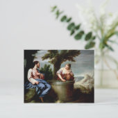 Jesus und die Samariter Frau Postkarte (Stehend Vorderseite)