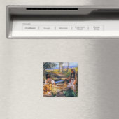 Jesus und die Samariterin am Jakob's Well Magnet (In Situ (Geschirrspüler))