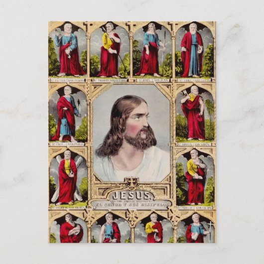 Jesus und die zwölf Apostel Postkarte (Vorderseite)