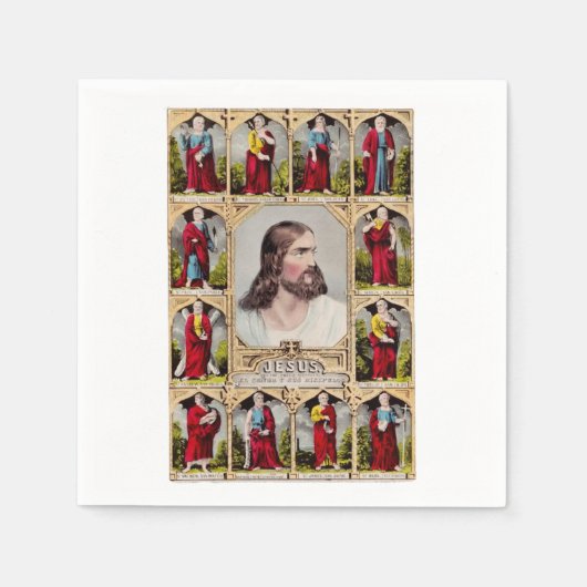 Jesus und die zwölf Apostel Serviette (Vorderseite)