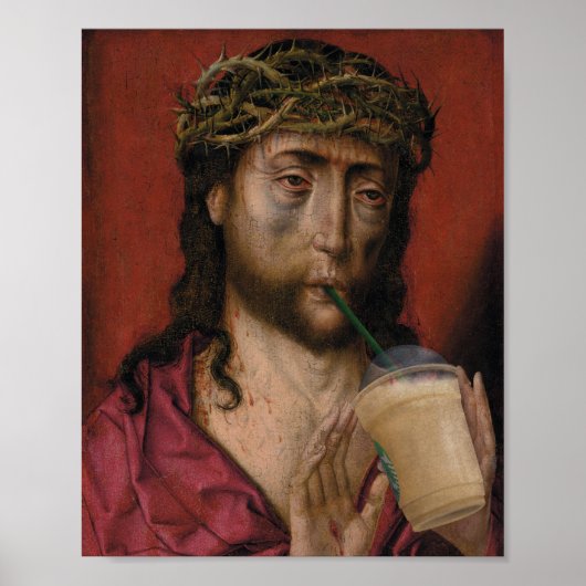 Jesus und ein anhaltender Durst Poster (Vorne)