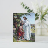 Jesus und ein Blinder Mann Postkarte (Stehend Vorderseite)