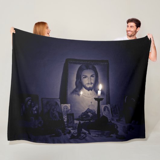 JESUS und ein CANDLE Fleecedecke (Beispiel)