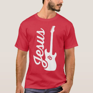 Jesus und Electric Gitarre Christlich Guitarist Fa T-Shirt