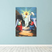 Jesus und Engel Leinwanddruck (Insitu (Holzboden))